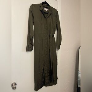 Zara Green Khaki Trench Coat